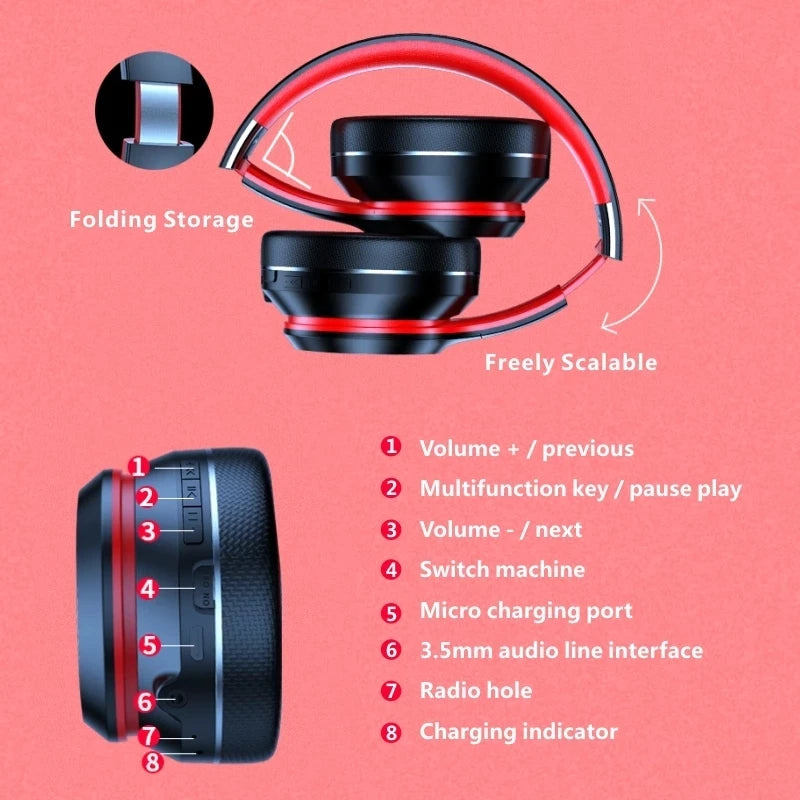 Casque gaming sans fil pliable — image 6