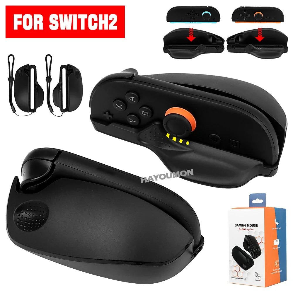 Mini Souris Gaming Ergonomique pour Nintendo Switch 2 — Lot de 2 (Gauche + Droite)