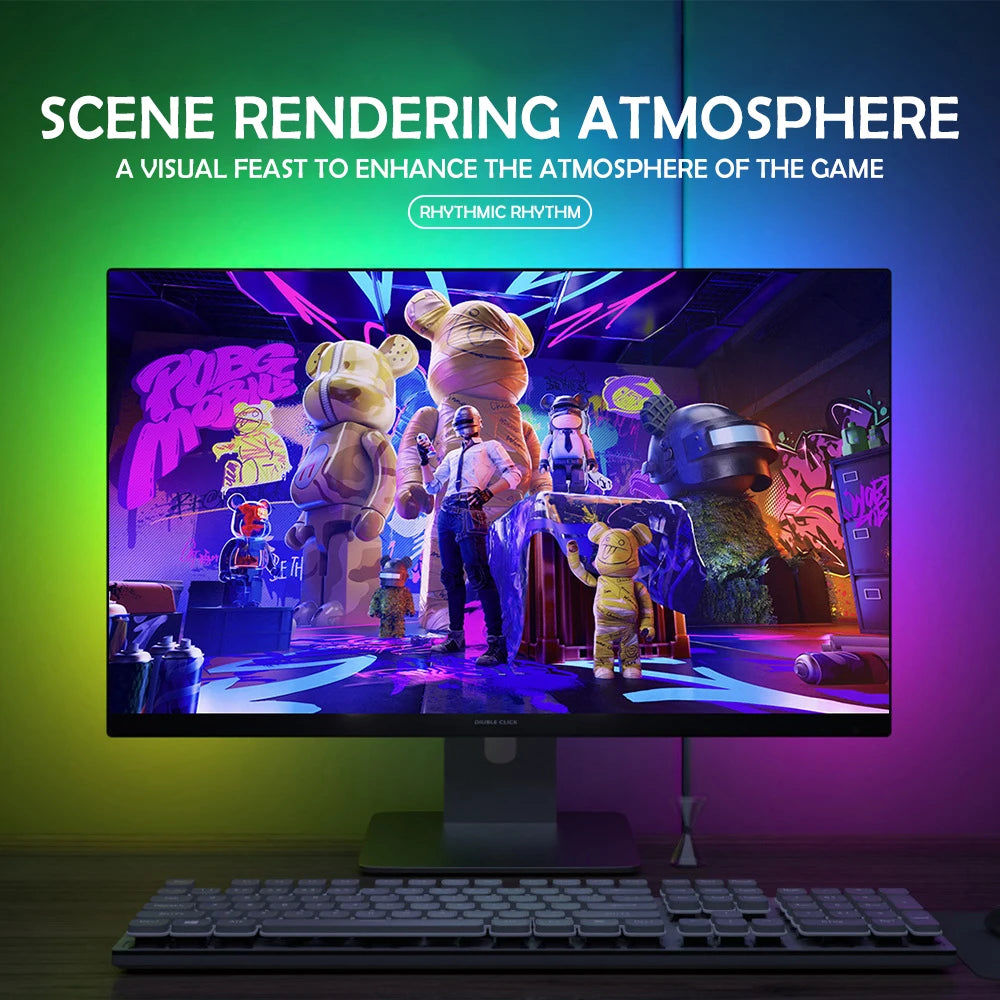 Kit LED RGB Rétroéclairage Écran Gaming