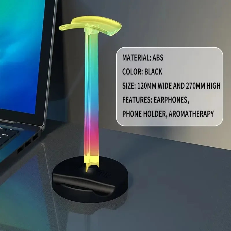Support Casque Gaming RGB — Hub USB Intégré